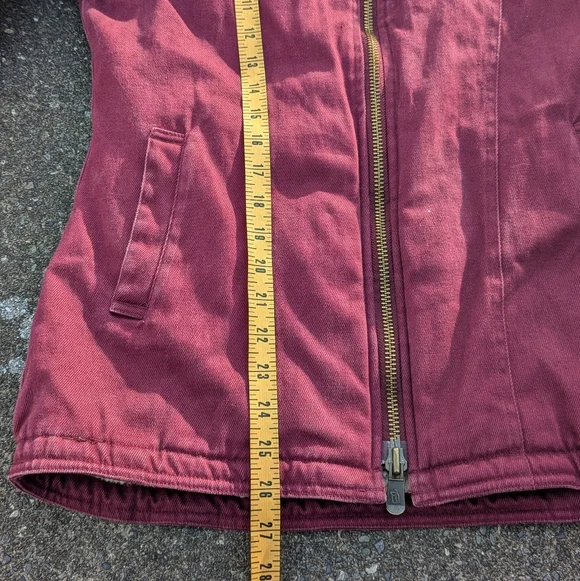 Hemp Hoodlamb HempworksThe Classic Winter Coat Hood Burgundy Small Vegan